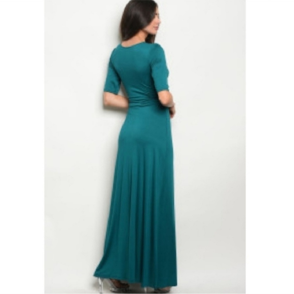 New Gilli Boutique Teal Maxi Dress Tall - Picture 4 of 10